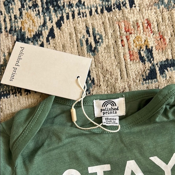 Green 'Stay Kind' Kids One Piece - Picture 2 of 3